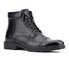 Kohls mens black boots best sale