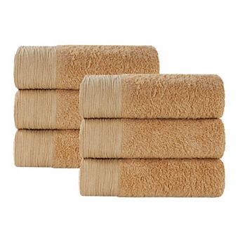 SUPERIOR 6 pc Eco-Friendly Solid Hand Towel Set