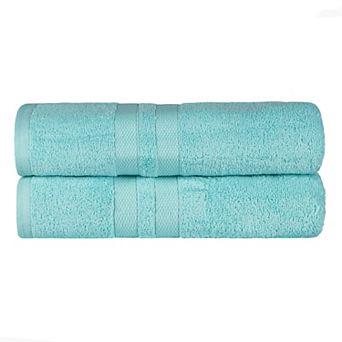SUPERIOR 2 pc Ultra-Soft Cotton Solid Quick-Drying Bath Sheet Set