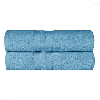 SUPERIOR 2 pc Ultra-Soft Cotton Solid Quick-Drying Bath Sheet Set