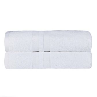 SUPERIOR 2 pc Ultra-Soft Cotton Solid Quick-Drying Bath Sheet Set