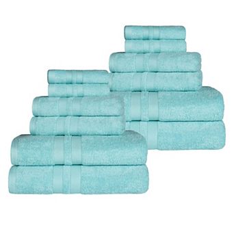 SUPERIOR 12 pc Ultra-Soft Cotton Solid Quick-Drying Towel Set