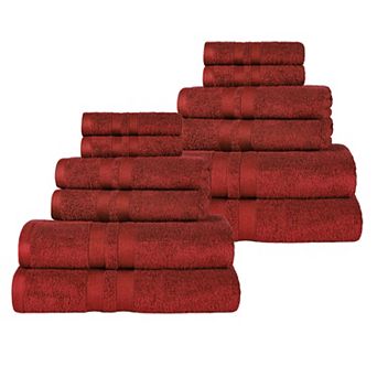SUPERIOR 12 pc Ultra-Soft Cotton Solid Quick-Drying Towel Set