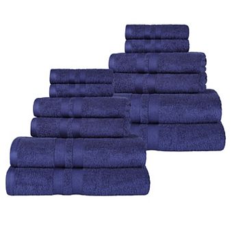 SUPERIOR 12 pc Ultra-Soft Cotton Solid Quick-Drying Towel Set