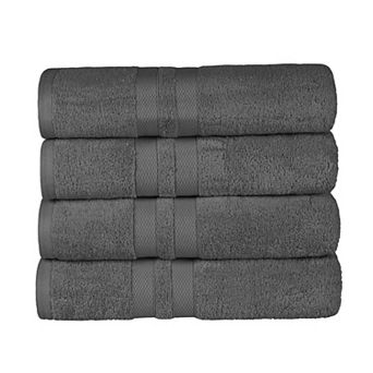 SUPERIOR 4 pc Ultra-Soft Cotton Solid Quick-Drying Bath Towel Set