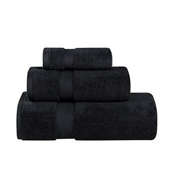 SUPERIOR 3 pc Zero Twist Cotton Solid Super Soft Absorbent Towel Set