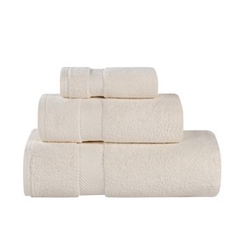 SUPERIOR 3 pc Zero Twist Cotton Solid Super Soft Absorbent Towel Set