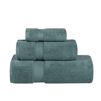 SUPERIOR 3 pc Zero Twist Cotton Solid Super Soft Absorbent Towel Set