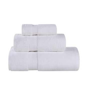 SUPERIOR 3 pc Zero Twist Cotton Solid Super Soft Absorbent Towel Set