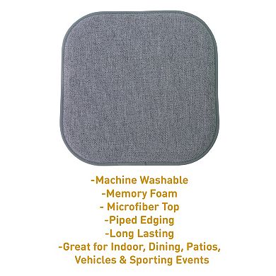 Sweet Home Alexis Memory Foam No Slip Back Chair Cushion 6-Pack