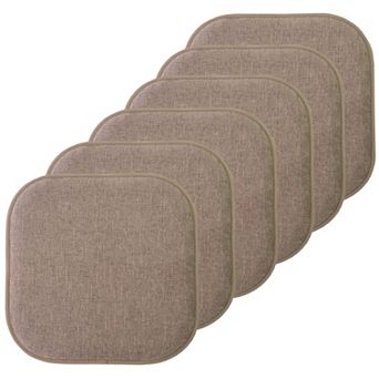 Sweet Home Alexis Memory Foam No Slip Back Chair Cushion 6-Pack