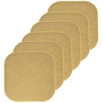 Sweet Home Alexis Memory Foam No Slip Back Chair Cushion 6-Pack