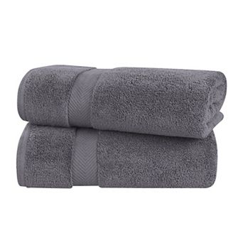 SUPERIOR 2 pc Zero Twist Cotton Solid Super Soft Absorbent Bath Sheet Set