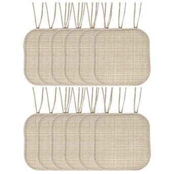 Sweet Home Aria Memory Foam Non-Slip Chair Cushion with Ties 12-Pack