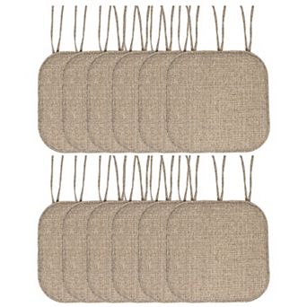 Sweet Home Aria Memory Foam Non-Slip Chair Cushion with Ties 12-Pack