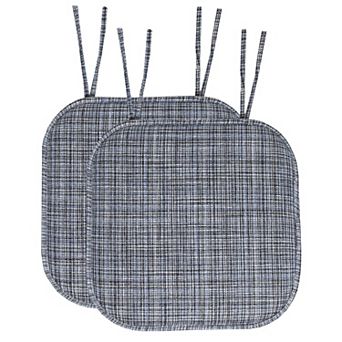 Sweet Home Aria Memory Foam Non-Slip Chair Cushion with Ties 2-Pack