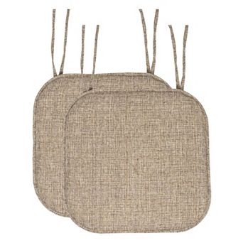 Sweet Home Aria Memory Foam Non-Slip Chair Cushion with Ties 2-Pack