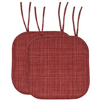 Sweet Home Aria Memory Foam Non-Slip Chair Cushion with Ties 2-Pack