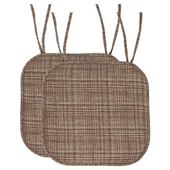 Sweet Home Aria Memory Foam Non-Slip Chair Cushion with Ties 2-Pack