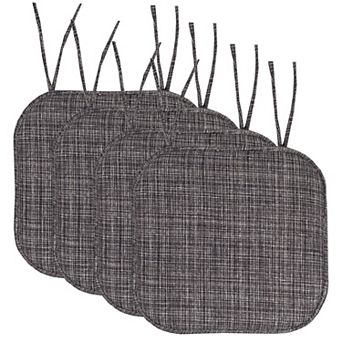 Sweet Home Aria Memory Foam Non-Slip Chair Cushion with Ties 4-Pack