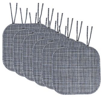 Sweet Home Aria Memory Foam Non-Slip Chair Cushion with Ties 6-Pack