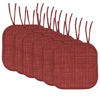 Sweet Home Aria Memory Foam Non-Slip Chair Cushion with Ties 6-Pack