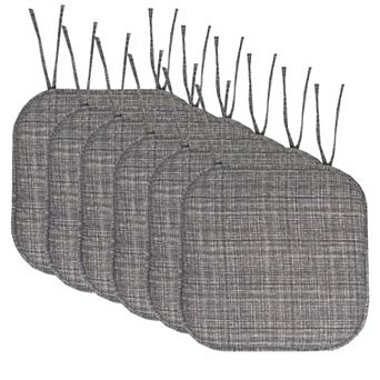 Sweet Home Aria Memory Foam Non-Slip Chair Cushion with Ties 6-Pack
