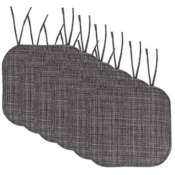 Sweet Home Aria Memory Foam Non-Slip Chair Cushion with Ties 6-Pack