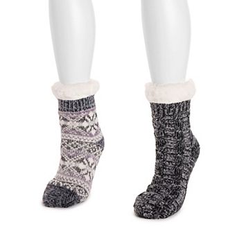 Women's MUK LUKS 2 pk Chenille Cabin Socks