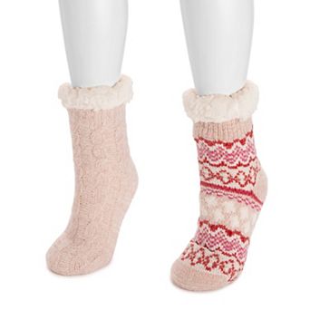 Women's MUK LUKS 2 pk Chenille Cabin Socks