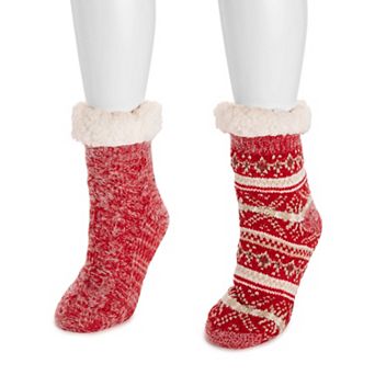 Women's MUK LUKS 2 pk Chenille Cabin Socks