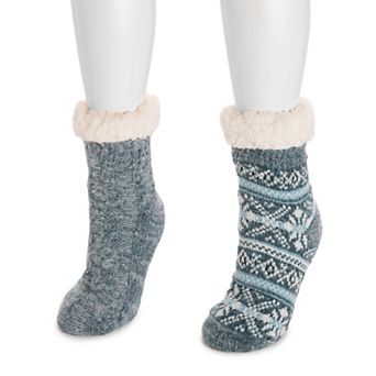Women's MUK LUKS 2 pk Chenille Cabin Socks