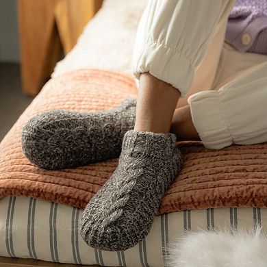 MUK LUKS Sweater Cuff Women's Ankle Boot Slippers