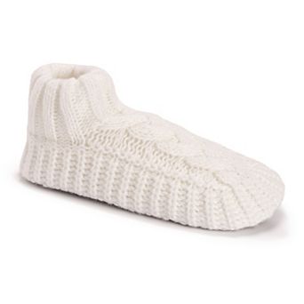 MUK LUKS Sweater Cuff Women's Ankle Boot Slippers