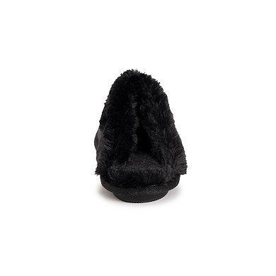 MUK LUKS Women's Angled Sparkle Scuff Slippers