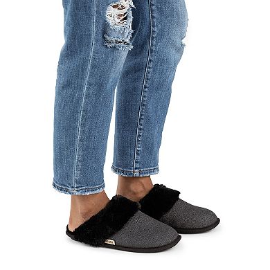 MUK LUKS Women's Angled Sparkle Scuff Slippers