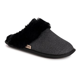 MUK LUKS Women's Angled Sparkle Scuff Slippers