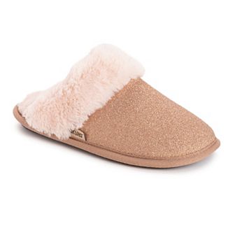 MUK LUKS Women's Angled Sparkle Scuff Slippers