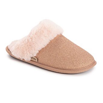 MUK LUKS Women's Angled Sparkle Scuff Slippers