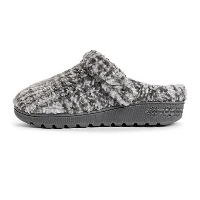 MUK LUKS Quianna Lynn Charcoal Plaid Women's Clogs