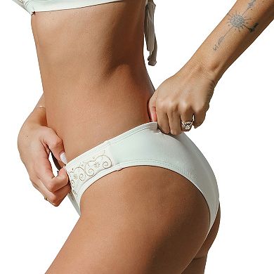 Women's Cupshe Embroidery Hipster Bikini Bottoms