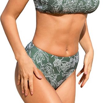 Women's Cupshe Mid-Rise Swim Bottoms