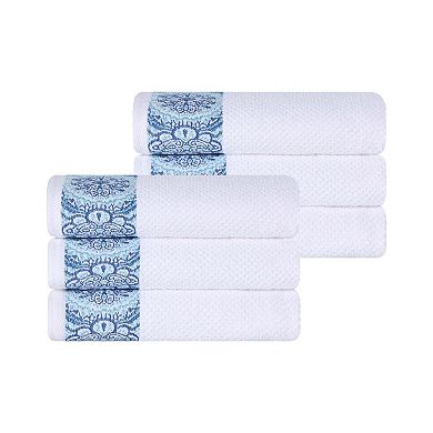 SUPERIOR 6-pc. Medallion Cotton Jacquard Textured Hand Towel Set