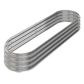 Home Complete Galvanized Raised Garden Bed Planter Box with Open Bottom and Anti-Rust Coating