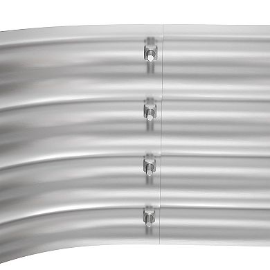 Home Complete Galvanized Raised Garden Bed Planter Box with Open Bottom and Anti-Rust Coating