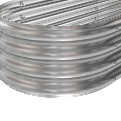Home Complete Galvanized Raised Garden Bed Planter Box with Open Bottom and Anti-Rust Coating