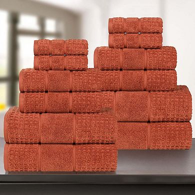 SUPERIOR 12-pc. Zero Twist Cotton Waffle Honeycomb Absorbent Towel Set