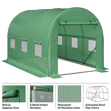 Home Complete Walk-In Greenhouse with Windows & Steel Frame