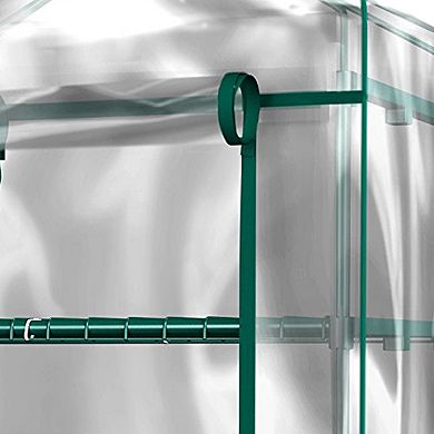 Home Complete 4-Tier Mini Greenhouse with Locking Wheels & PVC Cover