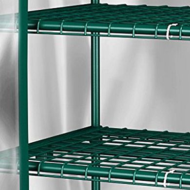 Home Complete 4-Tier Mini Greenhouse with Locking Wheels & PVC Cover